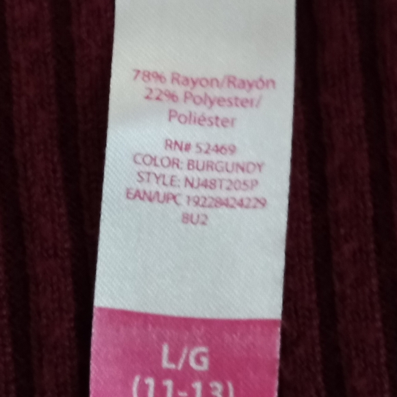NWOT Maroon V-neck Sweater Dress Size L - Picture 7 of 7